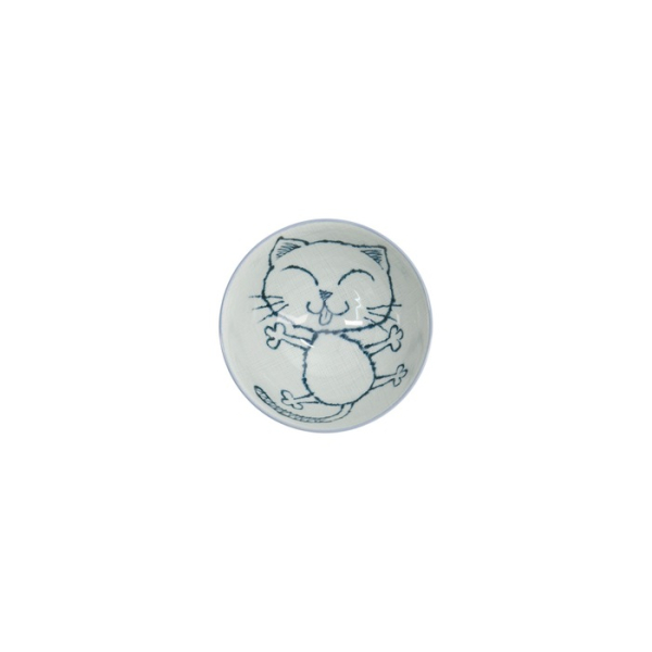 Reisschale Kawaii Neko Cat Blau, Porzellan, Ø 11,5 cm, Art.-Nr. 2334