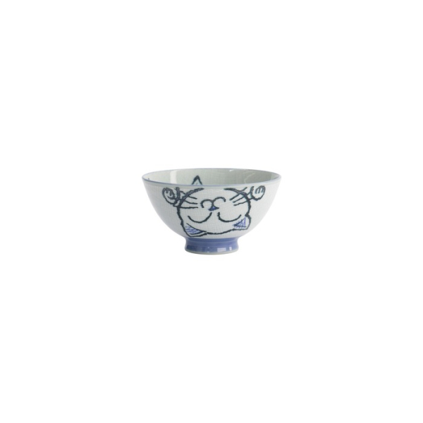 Reisschale Kawaii Neko Cat Blau, Porzellan, Ø 11,5 cm, Art.-Nr. 2334