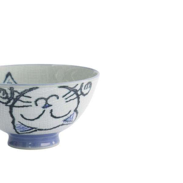 Reisschale Kawaii Neko Cat Blau, Porzellan, Ø 11,5 cm, Art.-Nr. 2334