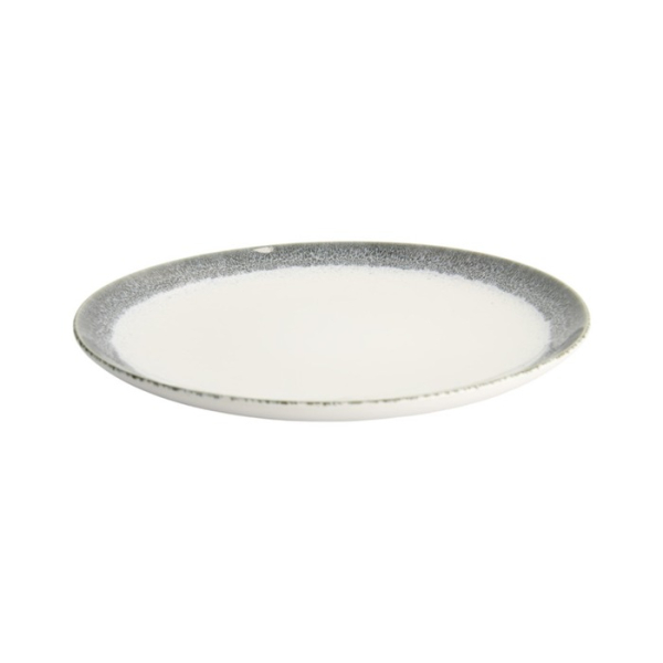 Charger Plate Monte Negro White, Anthracite, Stoneware, Ø 30 cm. Height 2.5 cm, Item No. 24344