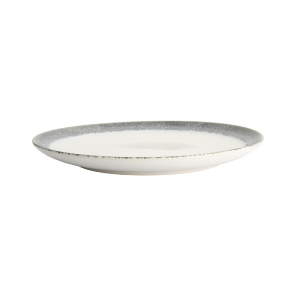 Charger Plate Monte Negro White, Anthracite, Stoneware, Ø 30 cm. Height 2.5 cm, Item No. 24344