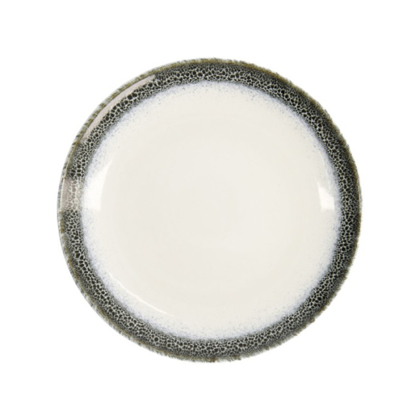 Dessertteller Monte Negro Weiß/Anthrazit, Steinzeug, Ø 21 cm, Höhe 2,5 cm, Art.-Nr. 24345