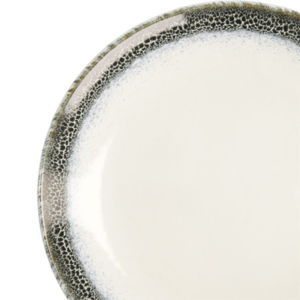 Dessertteller Monte Negro Weiß/Anthrazit, Steinzeug, Ø 21 cm, Höhe 2,5 cm, Art.-Nr. 24345