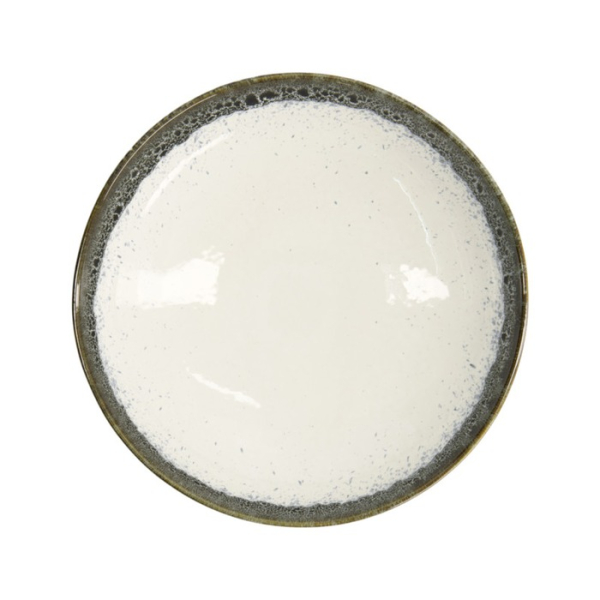 Pastateller Monte Negro Weiß/Anthrazit, Steinzeug, Ø 22 cm, 1 l, Art.-Nr. 24354