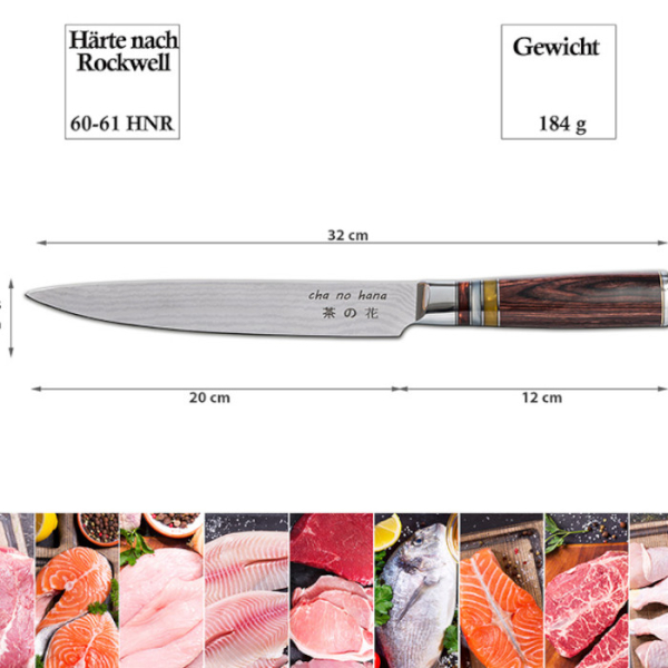 Sashimi Messer mit 3 Acrylringen (Filetiermesser) bei Tokyo Design Studio (Bild 7 von 7)