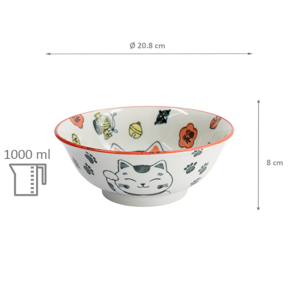 Kawaii Lucky Cat Neko Ramen Bowl at Tokyo Design Studio (picture 6 of 6)