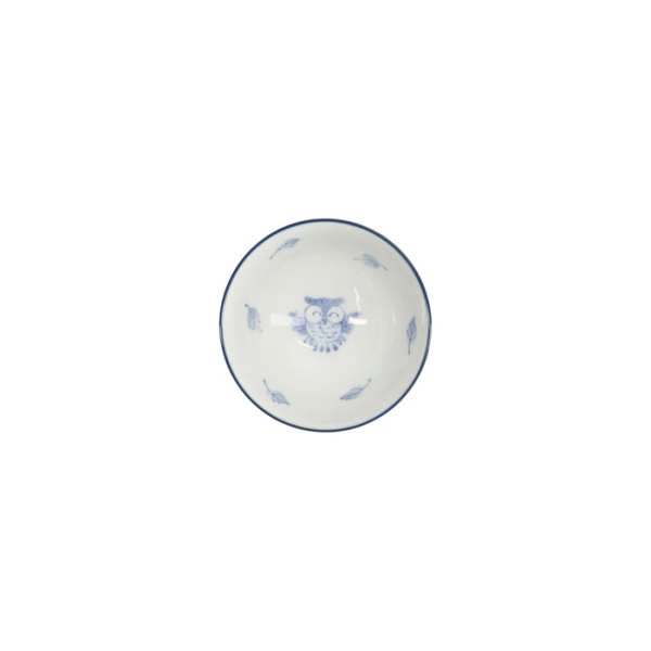 Bowl Kawaii Owl Blue, White, Porcelain, 300 ml, Item No. 33207