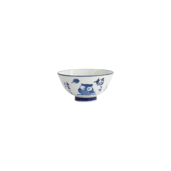 Bowl Kawaii Owl Blue, White, Porcelain, 300 ml, Item No. 33207