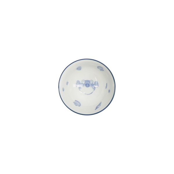Schale Kawaii Blowfish Blau/Weiß, Porzellan, Ø 11,5 cm, Art.-Nr. 33208