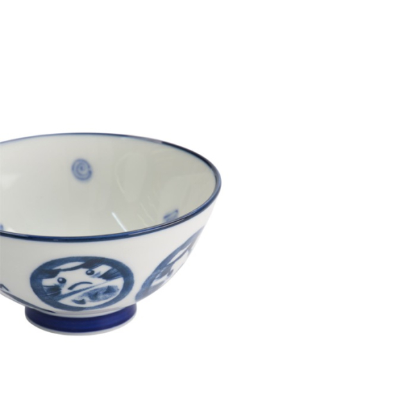 Schale Kawaii Daruma Blau/Weiß, Porzellan, 300 ml, Art.-Nr. 33209