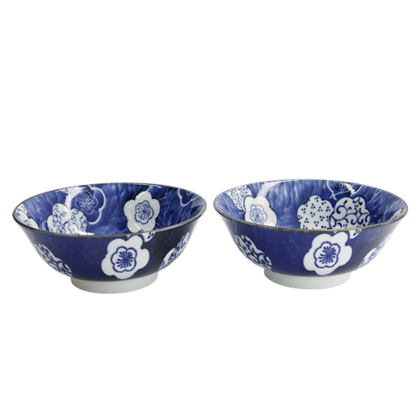 TDS, Ramen Bowl Gift Set, Blue, 2-piece set, Ø 19x7.5cm 1100ml, Item No. 33228