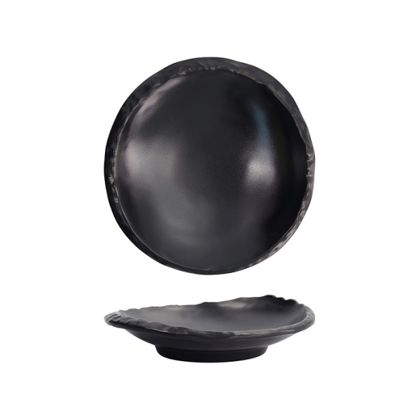 Teller Iwate Black, Melamin, &Oslash; 18,5 cm, H&ouml;he 4,5 cm