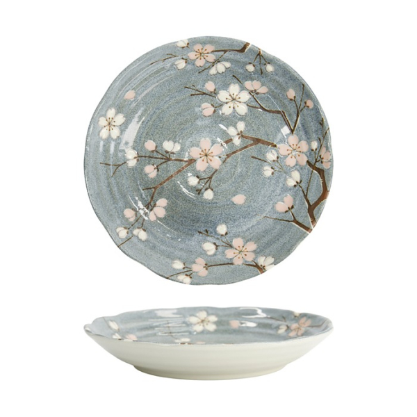 Plate Fujisakura Grey, Porcelain, &Oslash; 22 cm