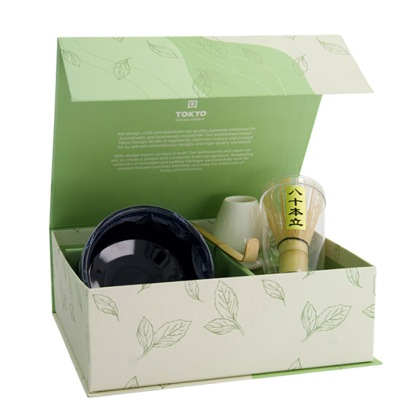 Lightblue/grey Matcha Bowl Giftset  at Tokyo Design Studio (picture 1 of 2)