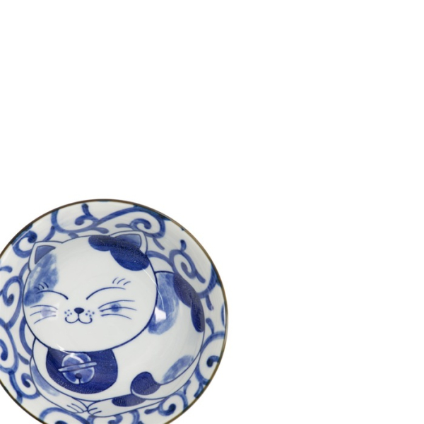 Tayo-Schale Kawaii Cat Neko Blau, Porzellan, 500 ml, Art.-Nr. 33414