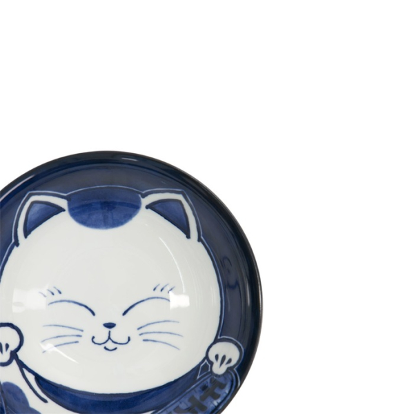 Ramen Bowl Kawaii Cat Neko Blue, Porcelain, 1 L, Item No. 33419