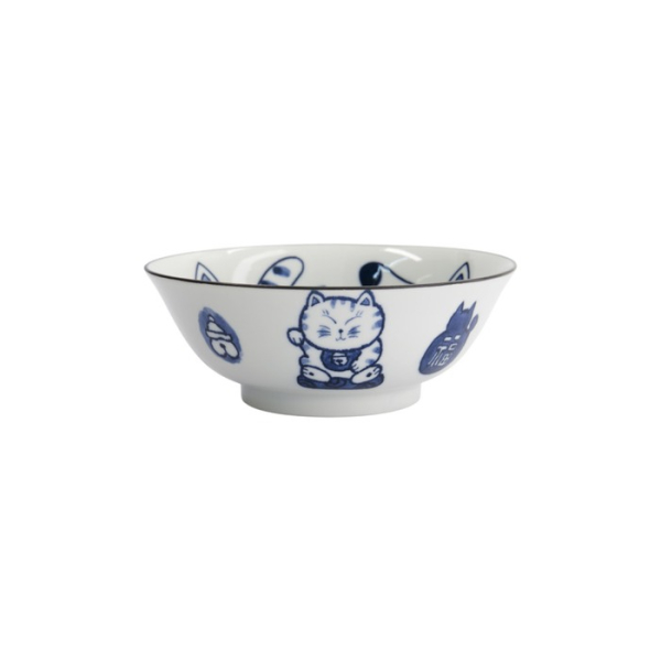 Ramenschale Kawaii Cat Neko Blau, Porzellan, 1 L, Art.-Nr. 33420