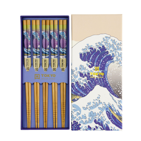 Blau Lotus 5 Paar Essstäbchen bei Tokyo Design Studio (Bild 2 von 4)