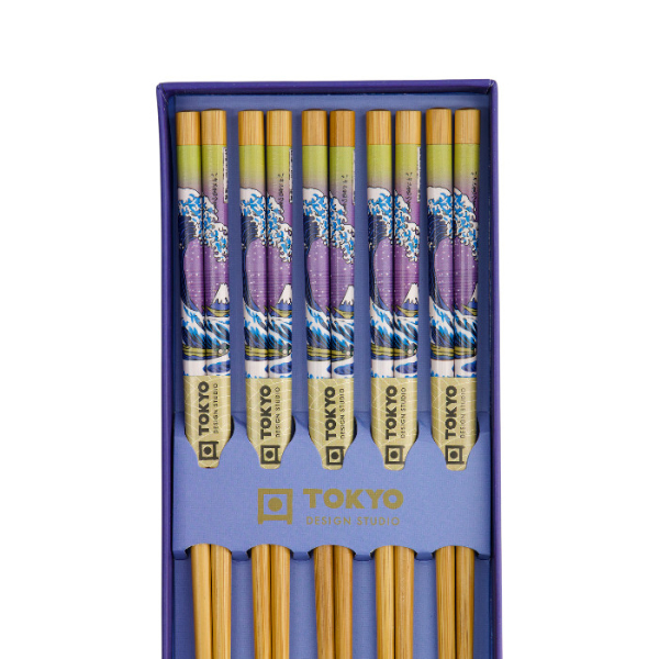 TDS, 5 Paar Essstäbchen Geschenkset, Wave, Art.-Nr. 33450