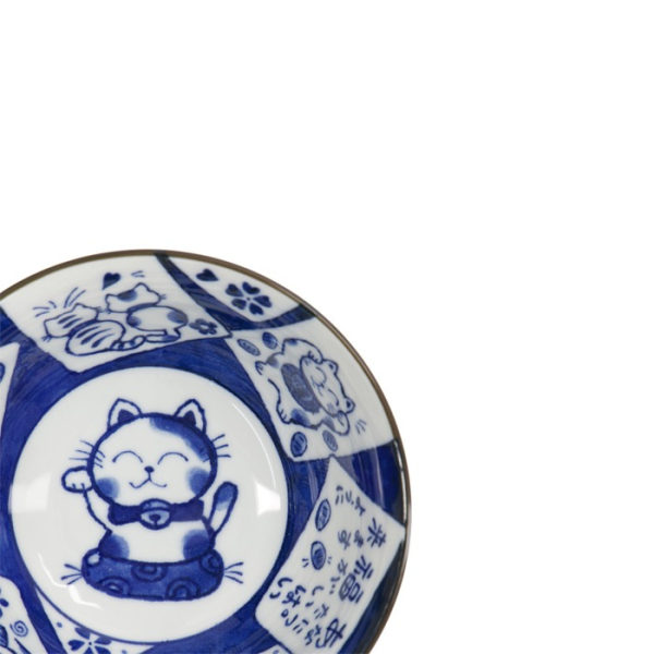 Tayo Bowl Kawaii Cat Neko Blue, Porcelain, 500 ml, Item No. 33485
