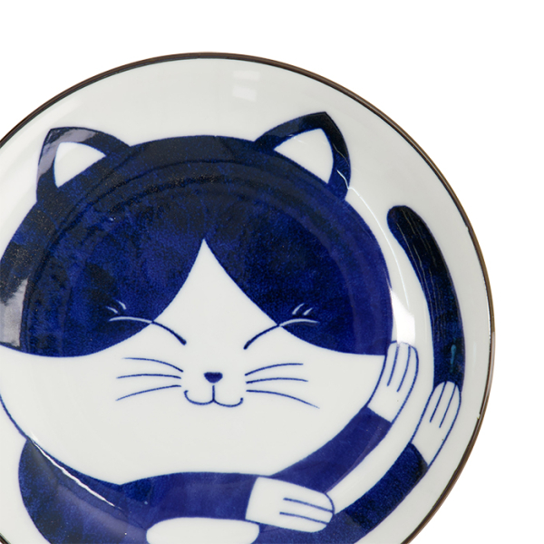 TDS, Round Plate, Kawaii Cat Neko, Ø 16.7x2.8cm, Item No. 33494