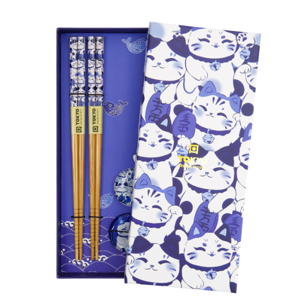 Blue Chopstick Set 5 pair at Tokyo Design Studio (picture 1 of 5)