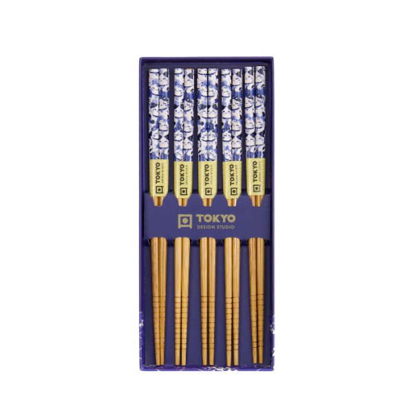 Blue Lotus Chopstick Set 5 pair at Tokyo Design Studio (picture 3 of 4)