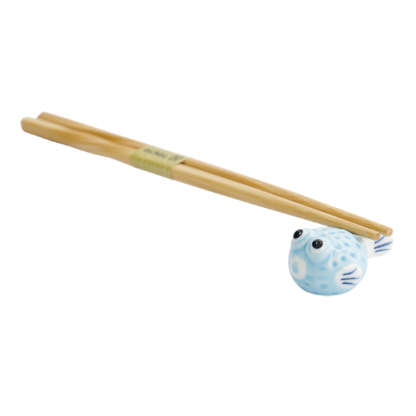 TDS, Chopsticks Rest, Blowfish Light Blue, Item No. 33566