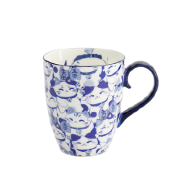 TDS, Tasse, Kawaii Blau Maneko Tasse im Geschenkbox, Ø 8,5x10,2cm 340ml, Art Nr. 33612