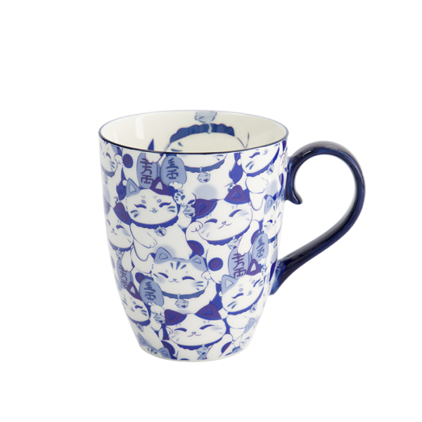 TDS, Tasse, Kawaii Blue Maneko Tasse im Geschenkbox, Ø 8,5x10,2cm 340ml, Art Nr. 33612