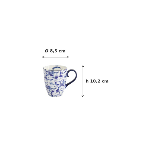 Tasse Kawaii Blue Maneko Blau in Geschenkbox, Porzellan, 380 ml, Art.-Nr. 33612