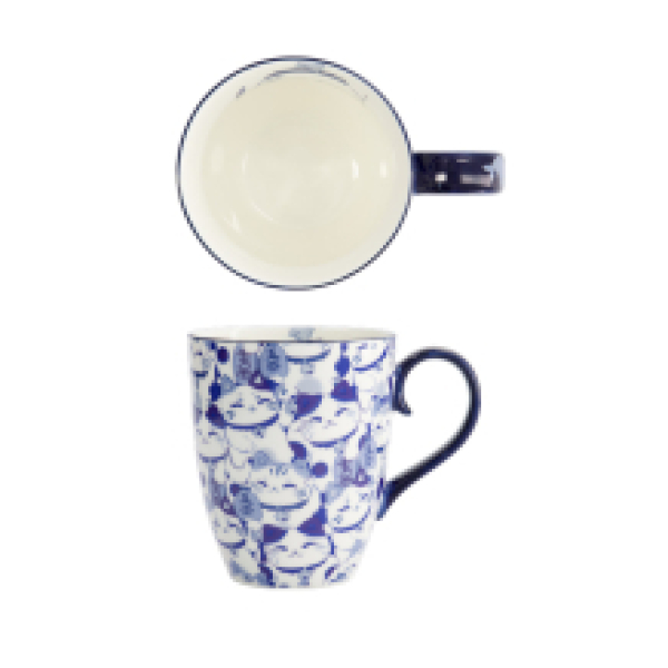 TDS, Tasse, Kawaii Blau Maneko Tasse im Geschenkbox, Ø 8,5x10,2cm 340ml, Art Nr. 33612
