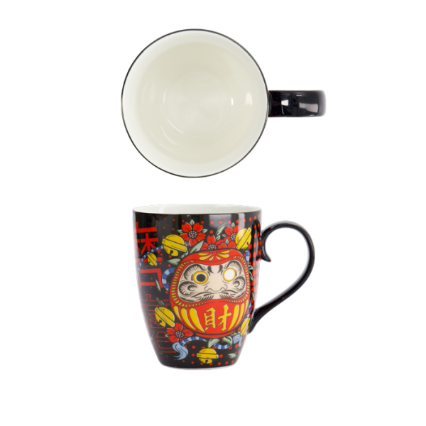 TDS, Mug, Kawaii Daruma Mug in Giftbox, Ø 8.5x10.2cm, 340 ml, Item No. 33613