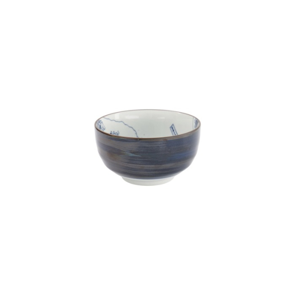 Tayo-Schale Hokusai Weiß/Blau, Porzellan, 350 ml, Art.-Nr. 33729