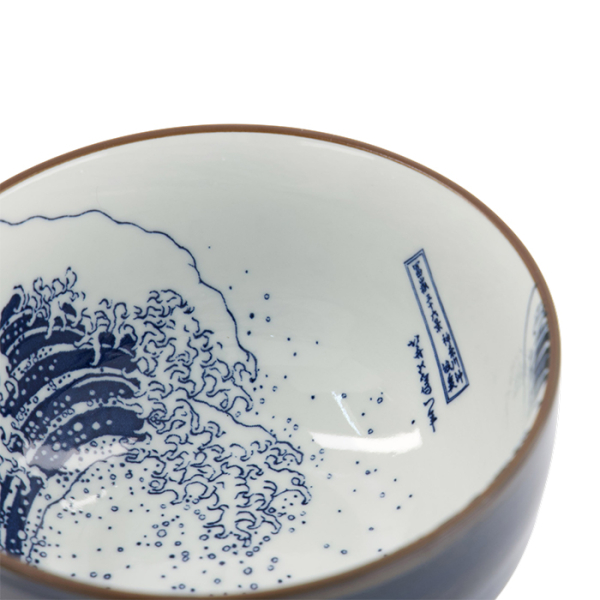 TDS, Tayo Bowl, Hokusai, White/Blue, Ø 12.6 x 7 cm - Item No. 33729