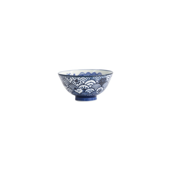 Rice Bowl Kawaii Anime Cat Blue, Porcelain, 300 ml, Item No. 33768