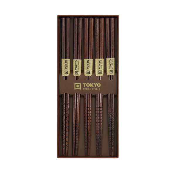 TDS, Chopstick Set, Ukiyoe, 5 pair, Item No. 33833