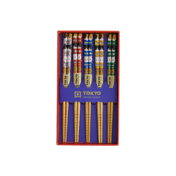 TDS, Kids Chopstick Set, Cats, 5 pair, Item No. 33838