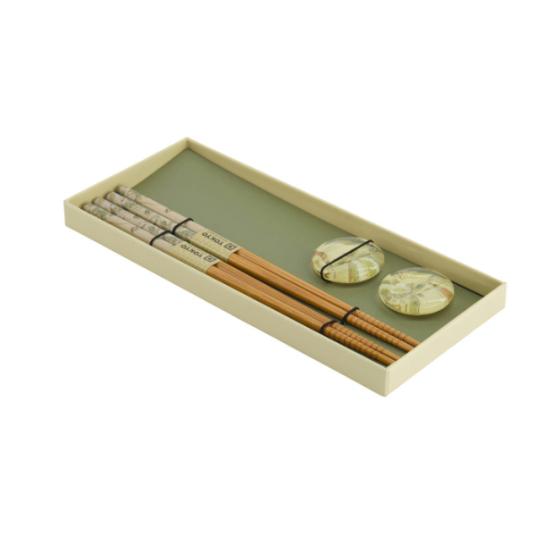 TDS, Chopstick Set, Sparrow incl. chopstick rests, 2 pair, Item No. 33922