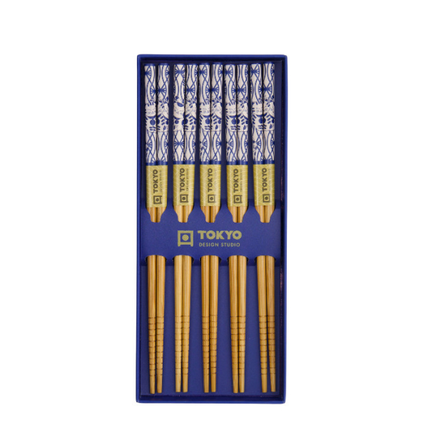 Blau Lotus 5 Paar Essstäbchen bei Tokyo Design Studio (Bild 3 von 4)