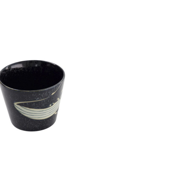 Soba-Tasse Kawaii Black Whale Schwarz, Porzellan, 210 ml, Art.-Nr. 33945