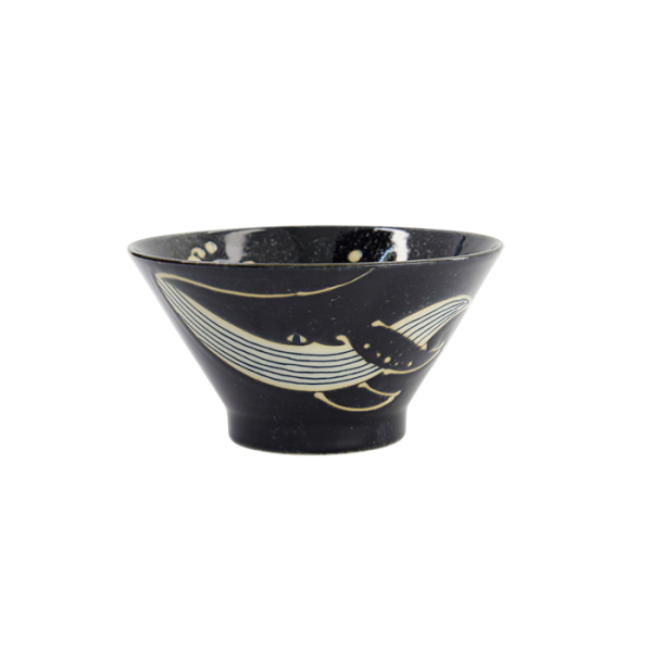 TDS, Bowl, Kawaii, Black Whale, Ø 16 x 8.5 cm - Item No. 33946