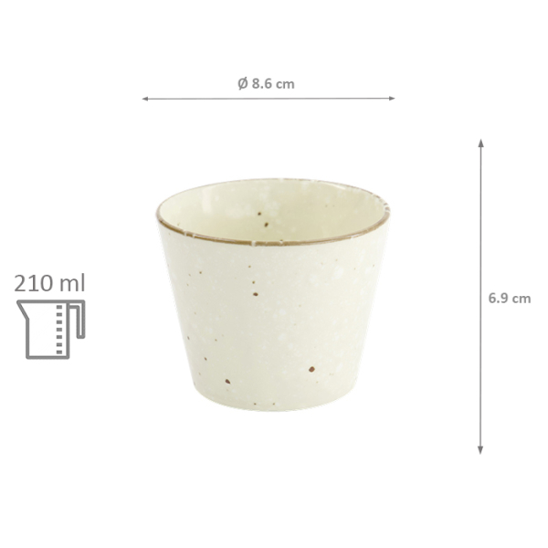 TDS, Soba-Cup, Shirogesho, Ø 8.6 x 6.9 cm 210 ml, Item No. 33956