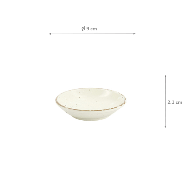 TDS, Sauce Bowl, Shirogesho, Ø 9 x 2.1 cm - Item No. 33958