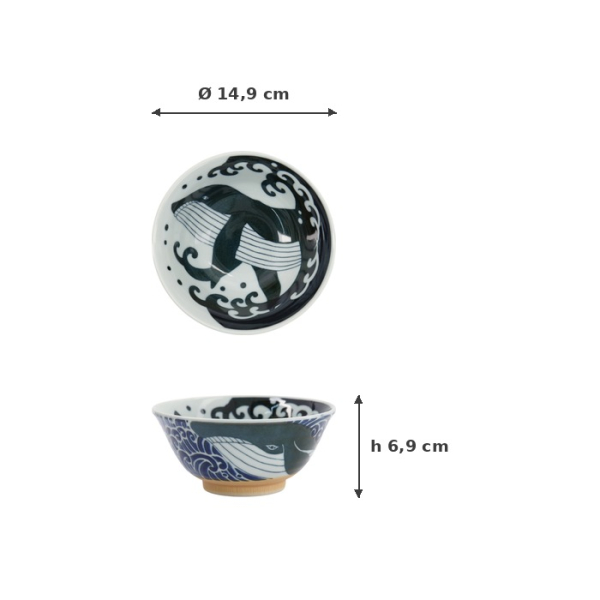 Tayo-Schale Kawaii Whale, Porzellan, 300 ml, Art.-Nr. 34009