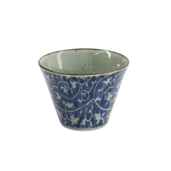 TDS, Mashiko Espresso Cup, Karakusa, Ø 7.5x5.3 cm, Blue, Item No. 34017