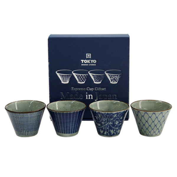 TDS, Teacup Giftset, 4 pcs, Ø 7.5x5.3cm, Item No. 34020