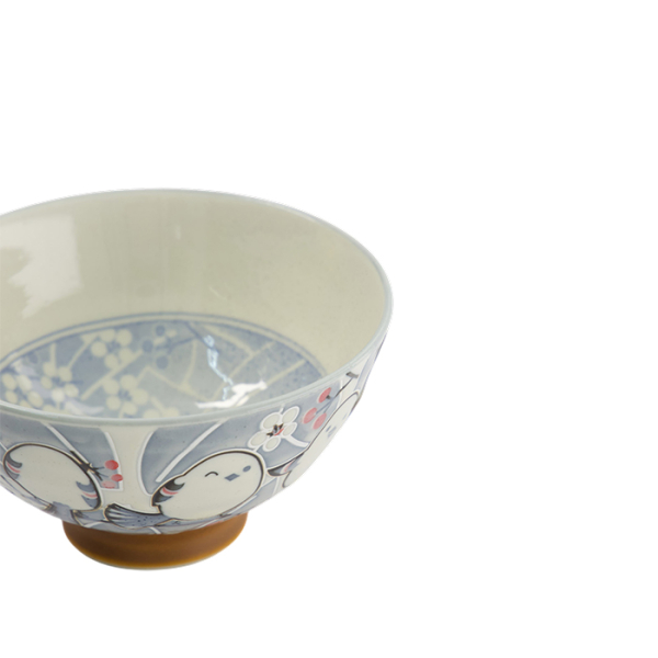 TDS, Rice Bowl, Kawaii, Bird Grey, Ø 11.5x6.2cm, 300ml - Item No. 34034
