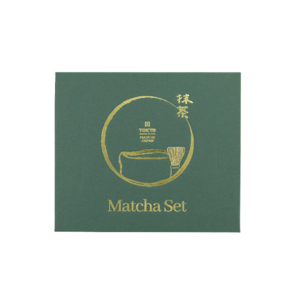 TDS, Matcha Schale Geschenkset, 4-tlg., 14,5 x 6,5 cm, Hisui Green, Art.-Nr. 34081