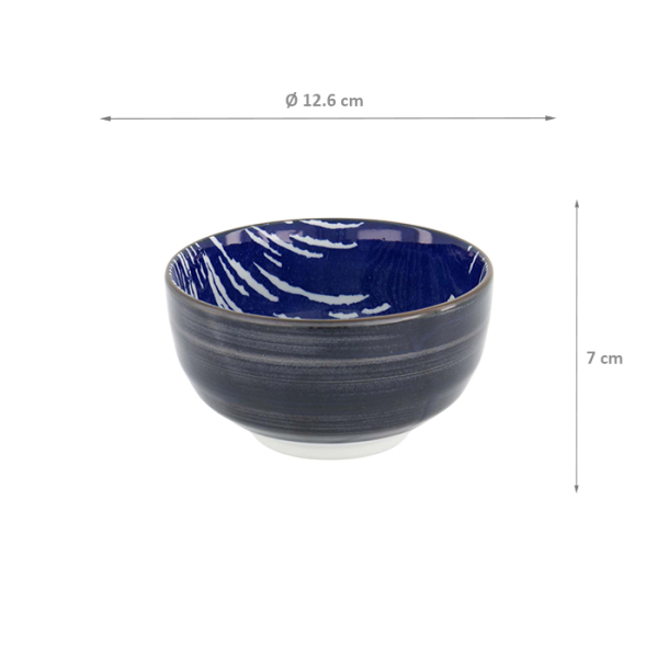 TDS, Tayo Bowl, Hokusai Fuji, White/Blue, Ø 12.6 x 7 cm - Item No. 34159